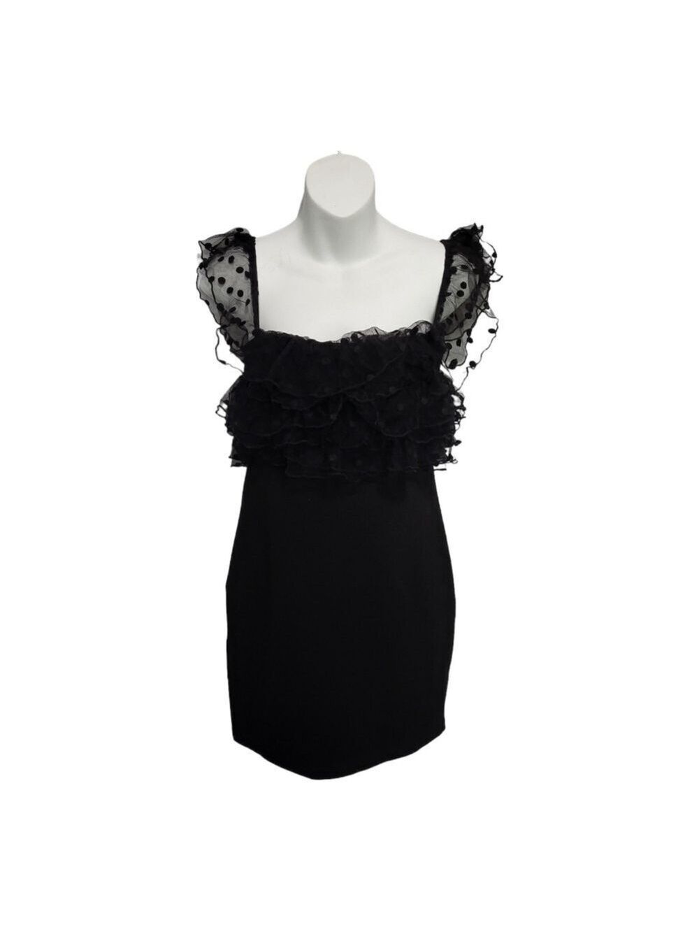 FINAL MARKDOWN Black Dress Medium Mini Whimsigoth Coquette Noir